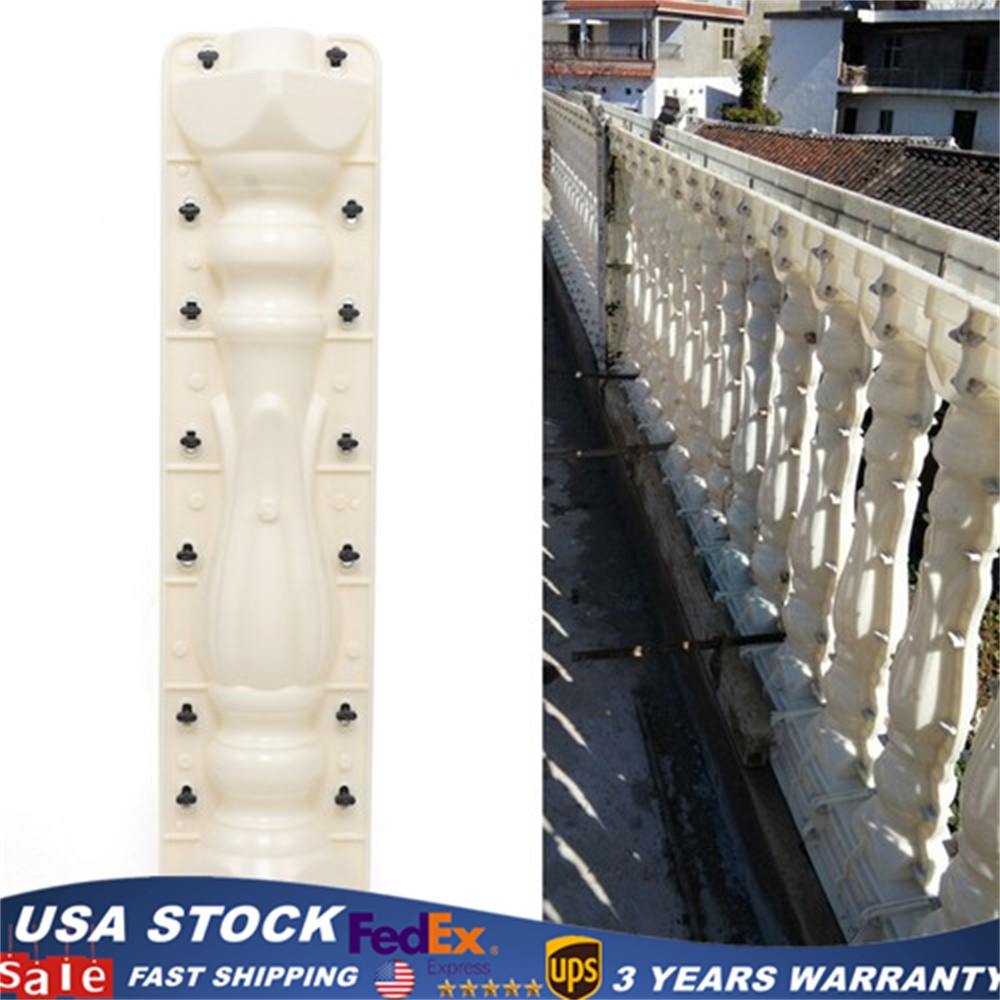 White 27.6 in Railing Mould Balustrade Mold Column Suitable For Concrete Plaster
