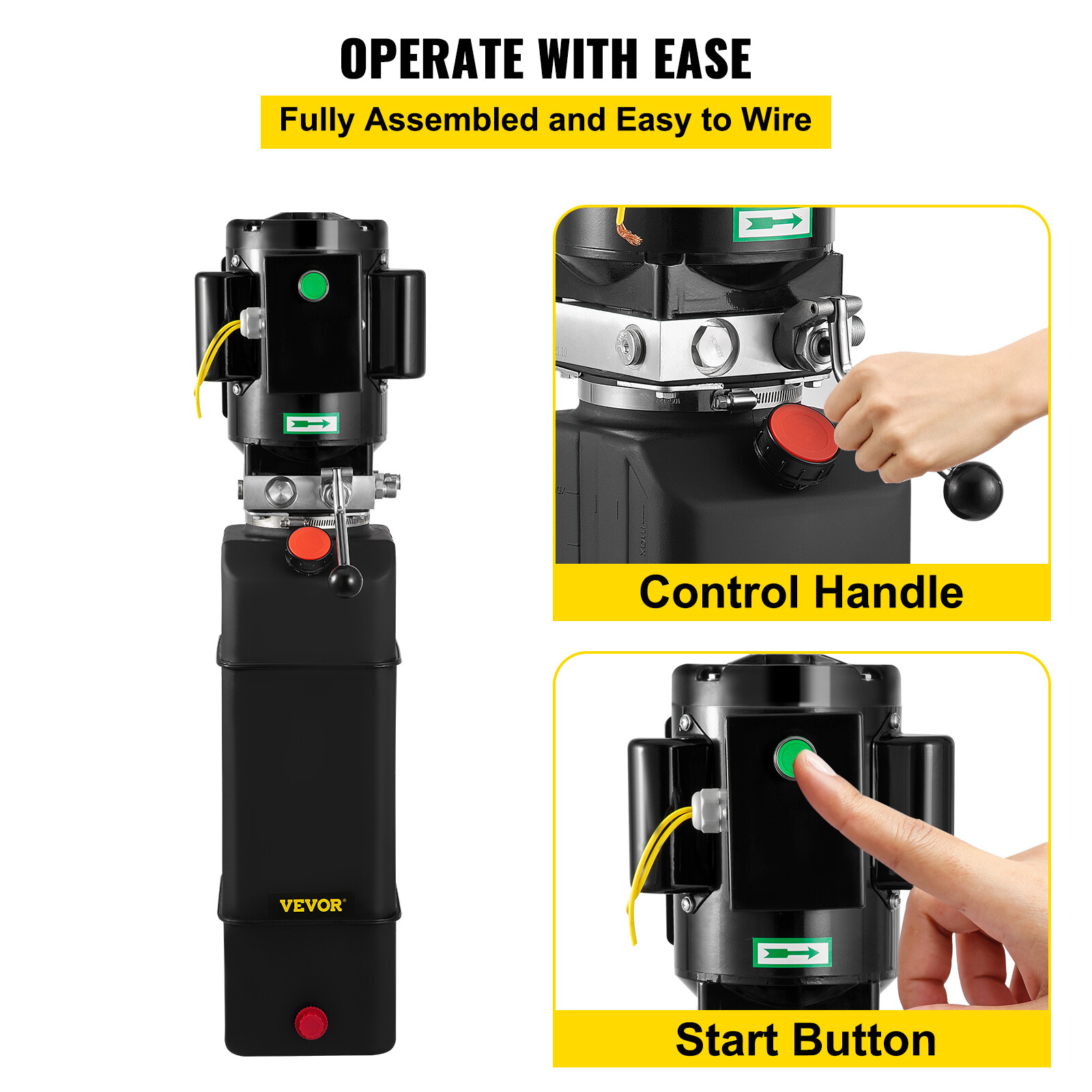 3 HP Car Auto Lift Hydraulic Power Unit Pack 220V 60hz 2950 PSI 3.5 Gal Tank