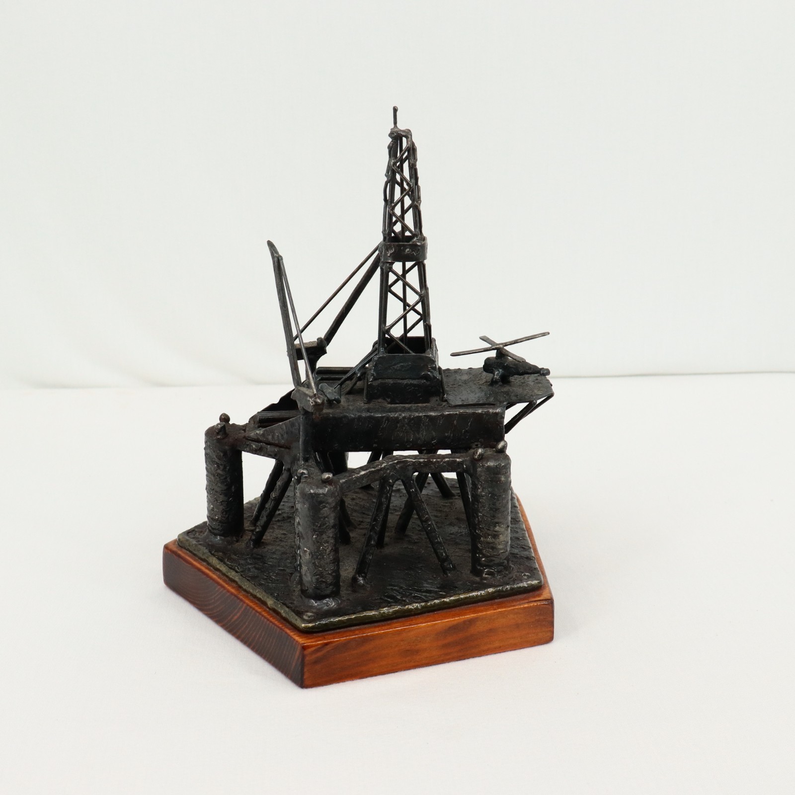 1975 Carl Andersen Deep Sea Saga Oil Rig Model, Norway, Bronze/Wood