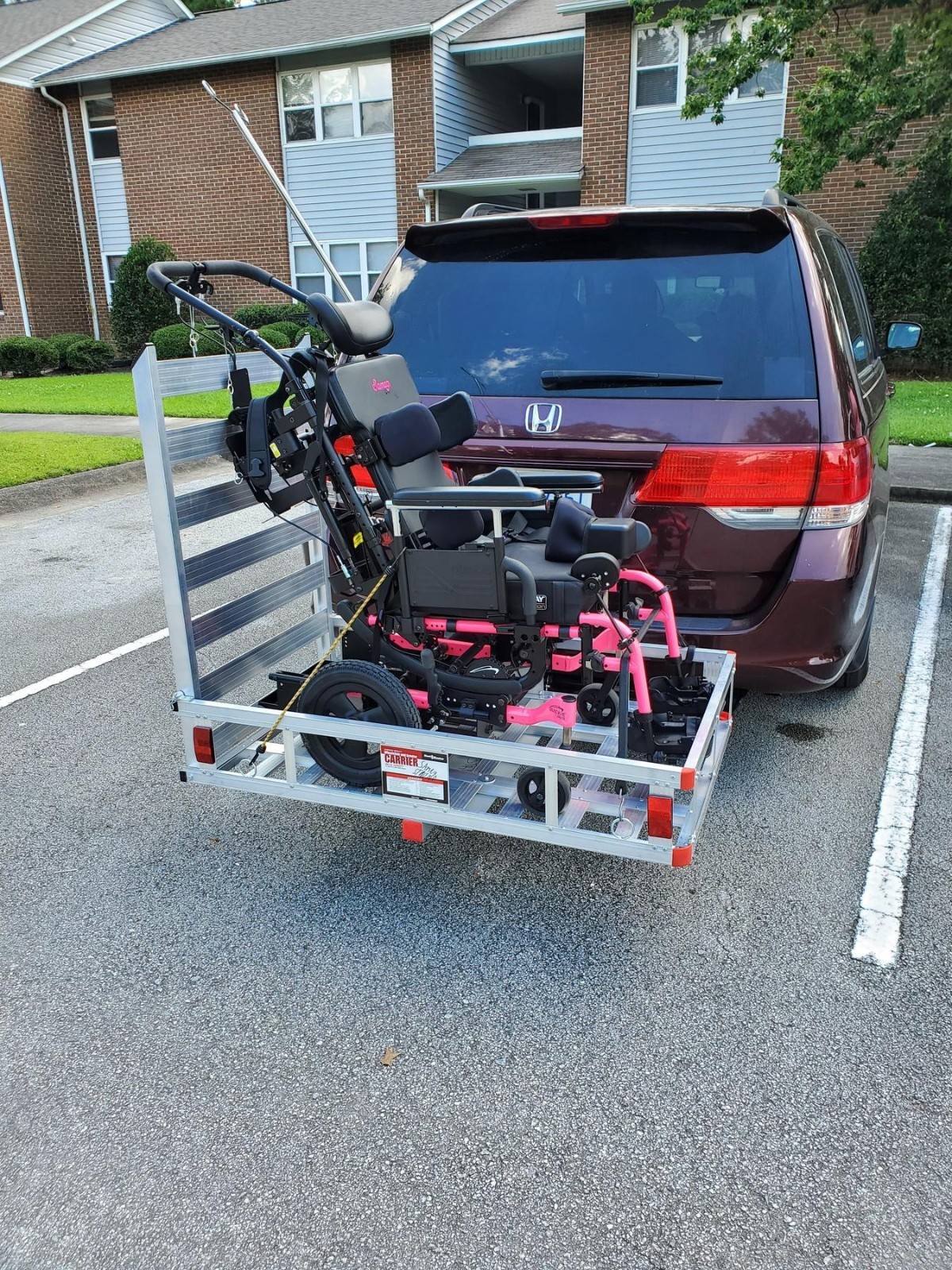 500 lb Aluminum Mobility Scooter Wheelchair Carrier Hitch Ramp Heavy Duty