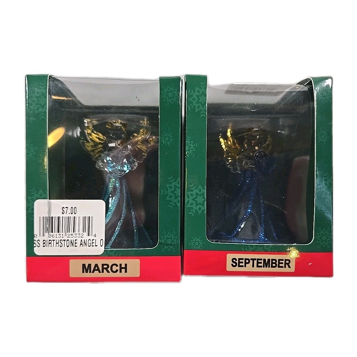 Christmas Lot Of 4 Kurt Adler Birthstone Angels & Novelino Santa Bells Holiday