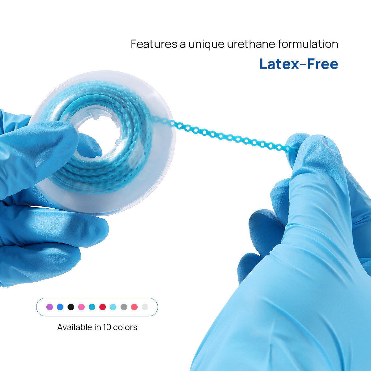 Dental Ortho Elastic Rubber Bands Braces Power Chain Long/Short /Close Cadena de