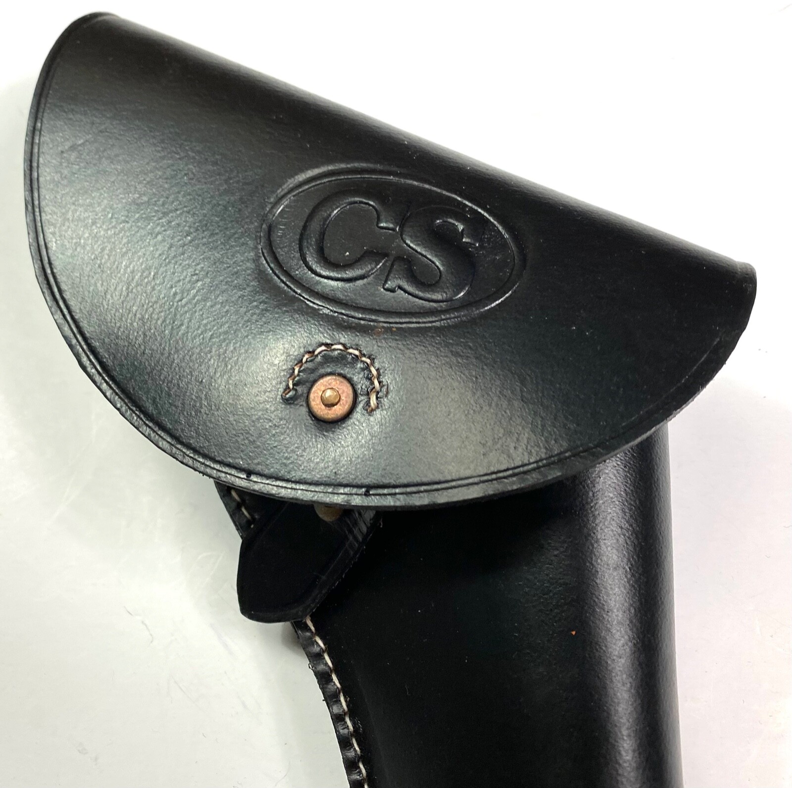 CIVIL WAR CS CONFEDERATE M1858 REVOLVER PISTOL LEATHER HOLSTER- "CS STAMPED"