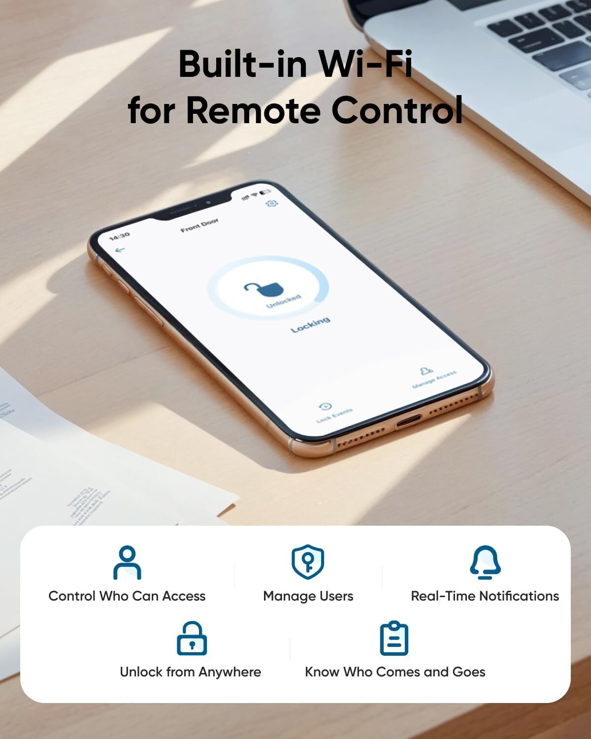 eufy Smart Lock C33 Wi-Fi Fingerprint Keyless Entry Door Lock with Handle|Refurb