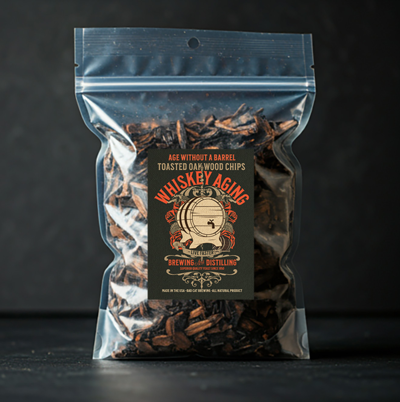 Whiskey Aging Wood Chips- Brewing Distilling Wood Barrel Chips - USA