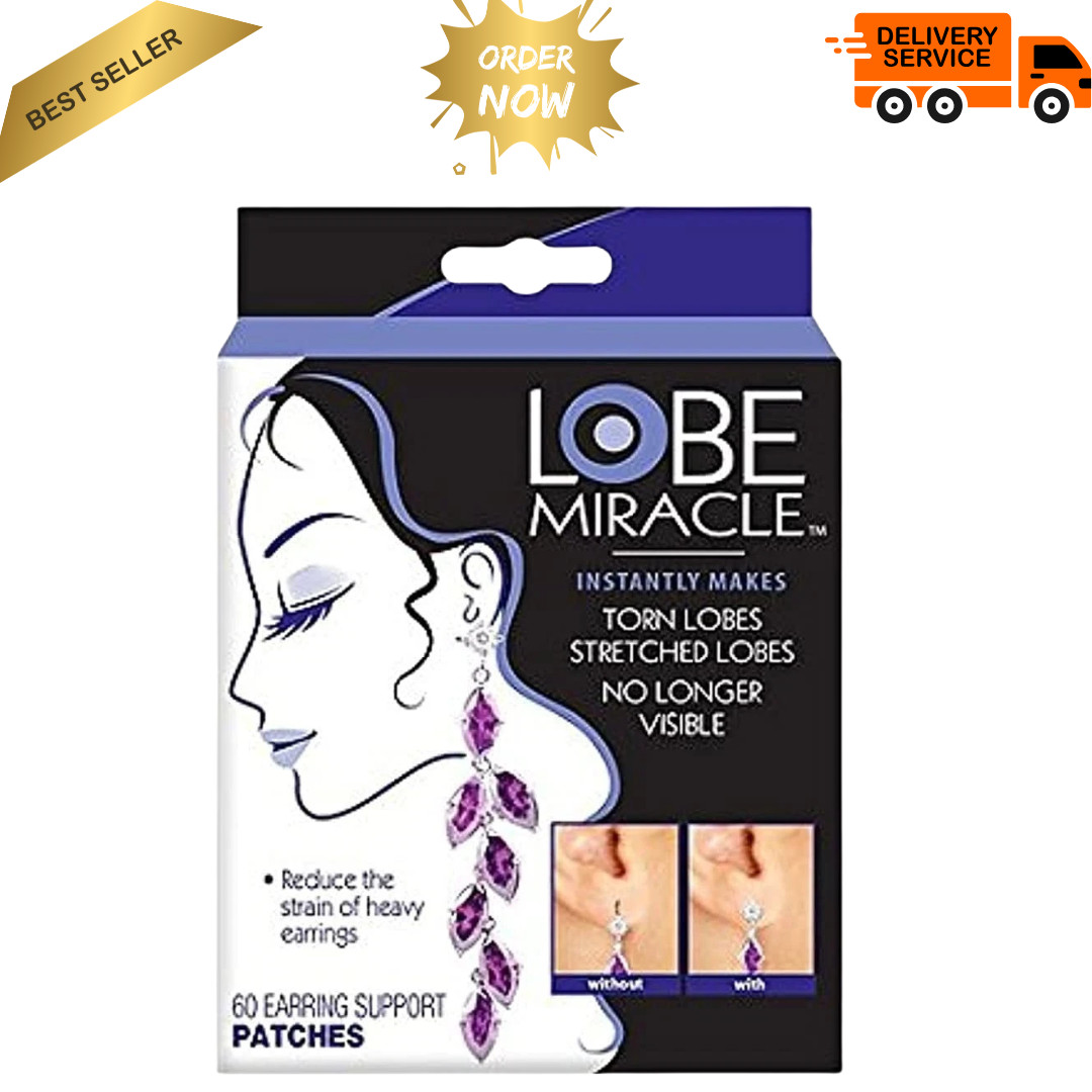 Miracle Ear Lobe Support Patches, 60 Count