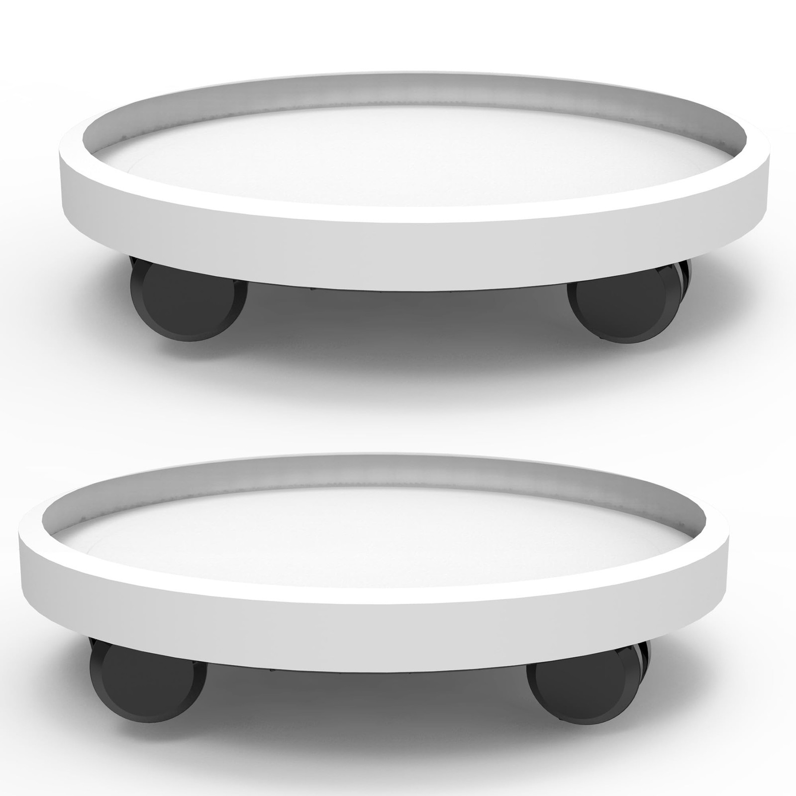 2 Pack of 12.6 Inch Heavy Duty Plant Caddy with Wheels,Rolling Plant Stand Po...