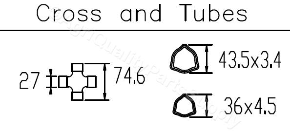 PTO Shaft W/ 2 disks Clutch Replaces 147122 King Kutter Tiller TG-48 TG-60 TG-72