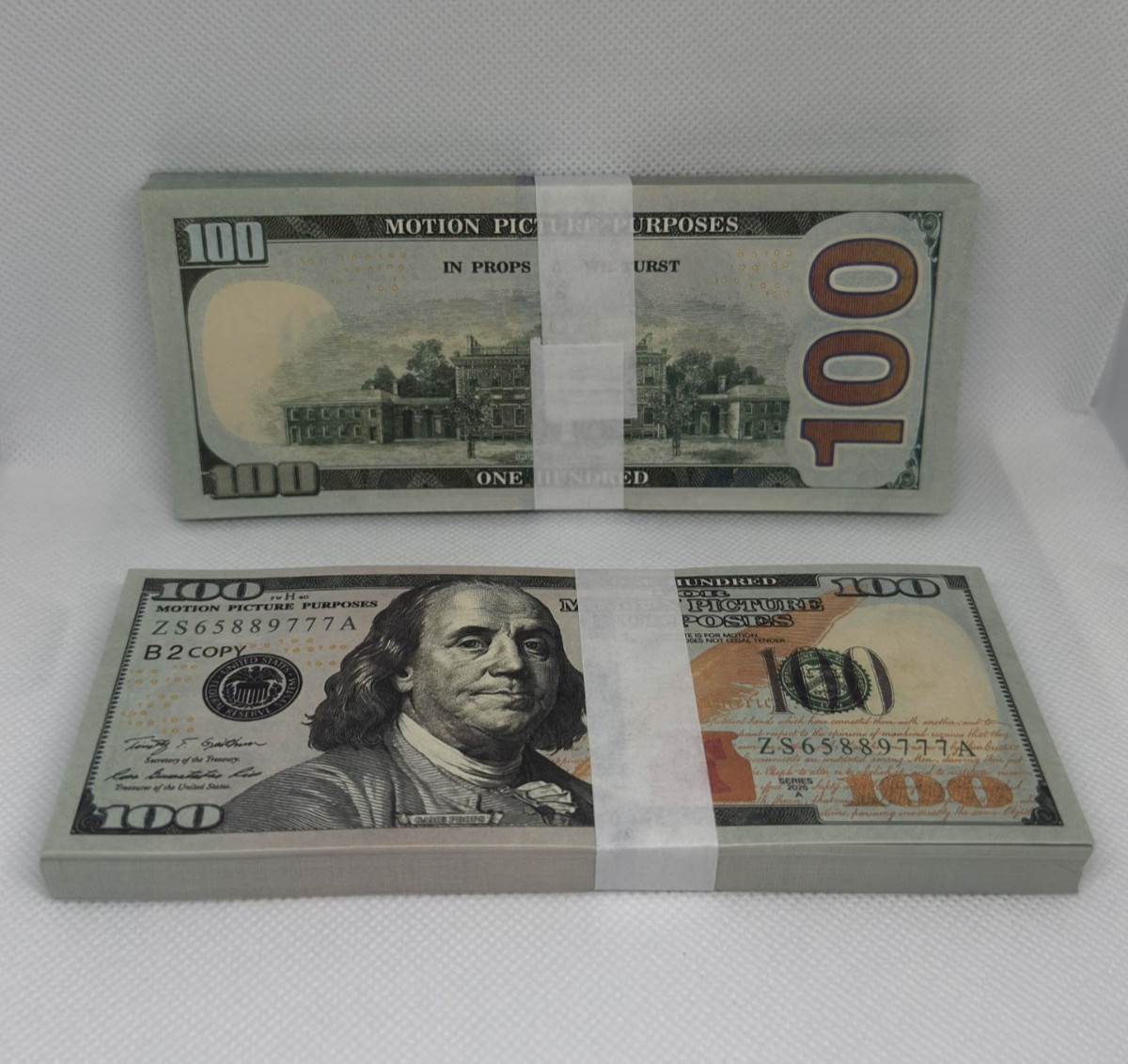 Premium Prop $100 Bills $5k Total - Replica Money (Full Size)
