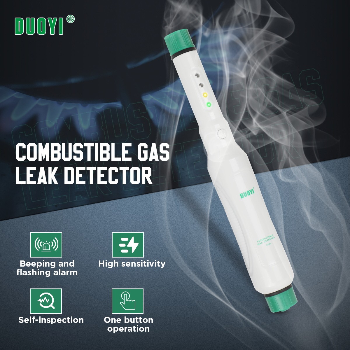 Portable Gas Leak Detector Tester Propane Methane Natural Gas Alarm Sensor Safe