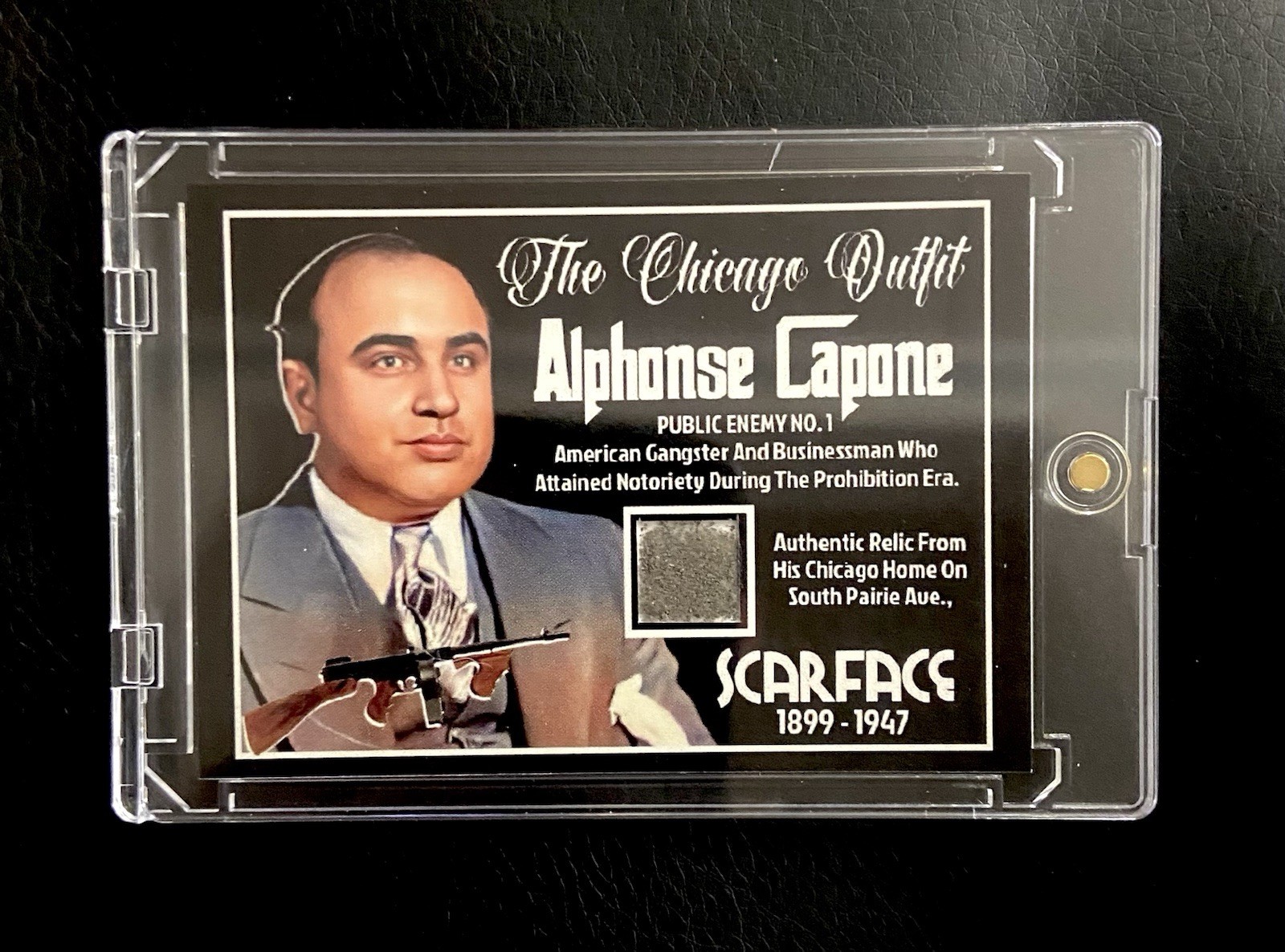 Al Capone SCARFACE Authentic Relic Card In Case