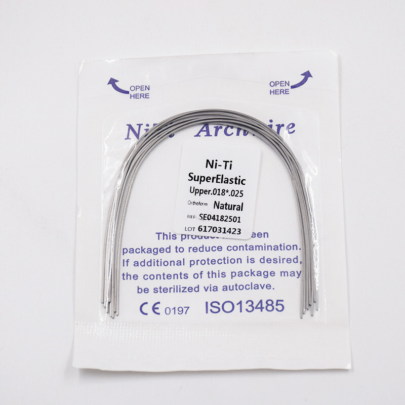 Dental Orthodontic Super Elastic Niti Rectangular Arch Wires Ovoid/Natural