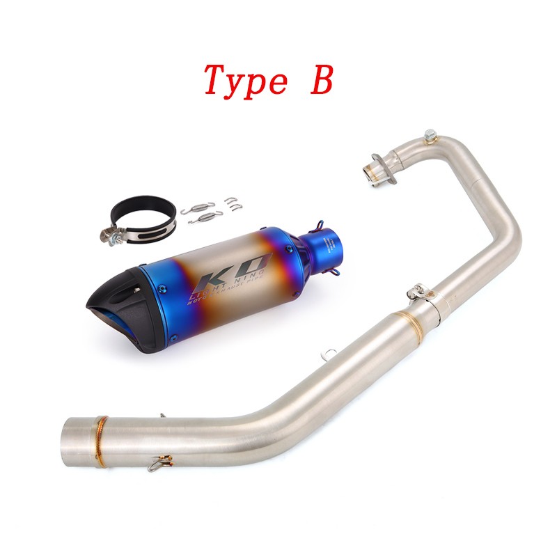 For Lifan KPM200 KPT200 2021-2025 Exhaust Header Front Pipe Slip On 51mm Muffler