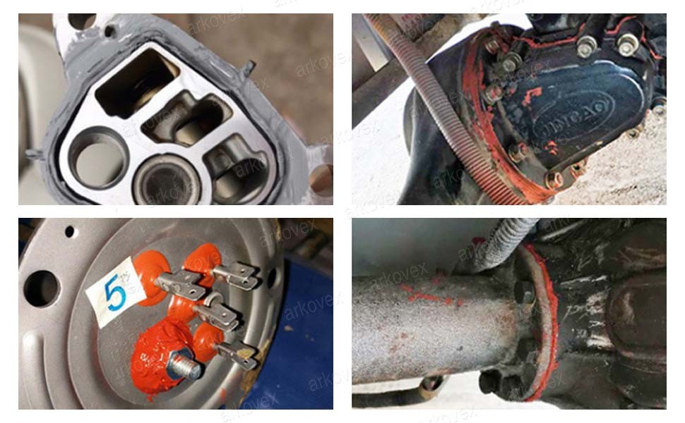 2X 3.7oz RTV Silicone Instant Gasket Maker Sealant Tube Black High Temperature