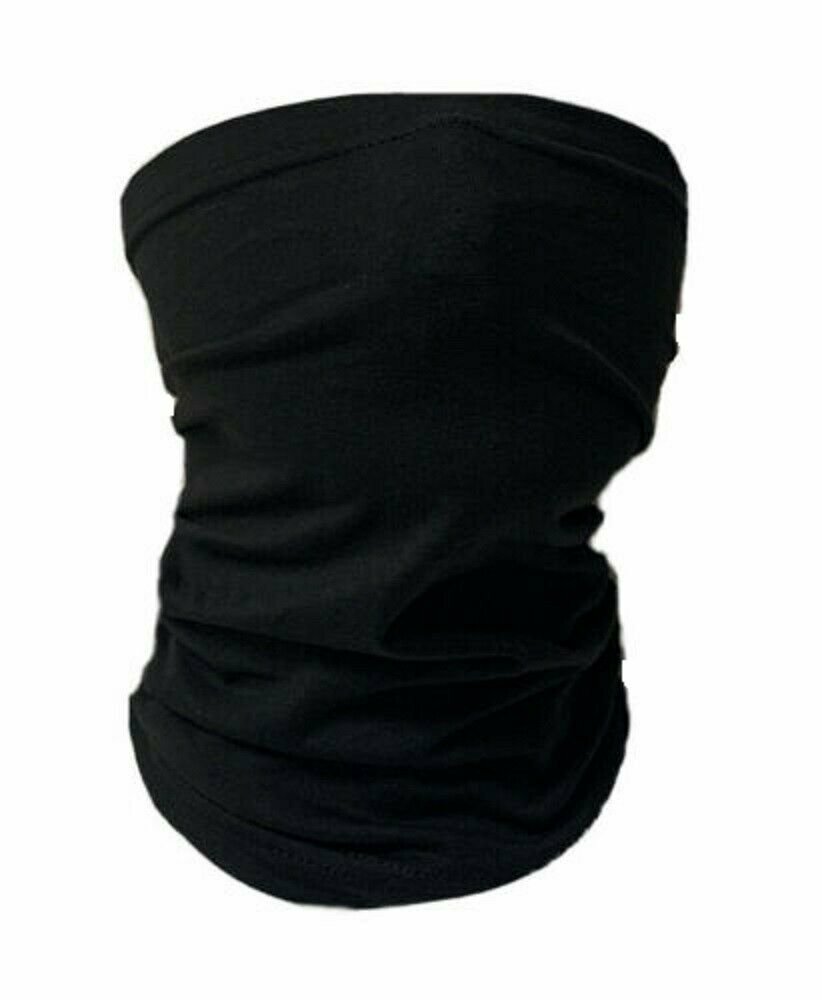 Neck Gaiter Premium Cotton Black Face Mask Balaclava Neckerchief Bandana Lot