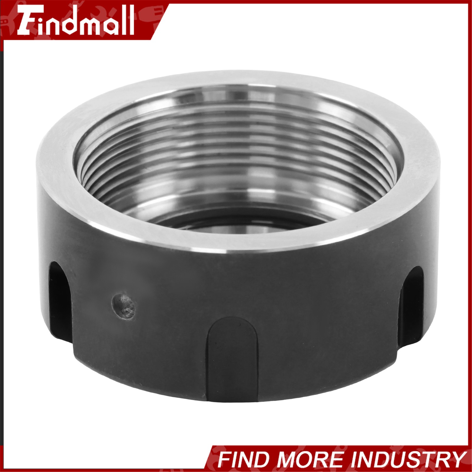 Findmall 2 Pack ER32UM Collet Nuts Ball Bearing Design for CNC Mill and Lathe