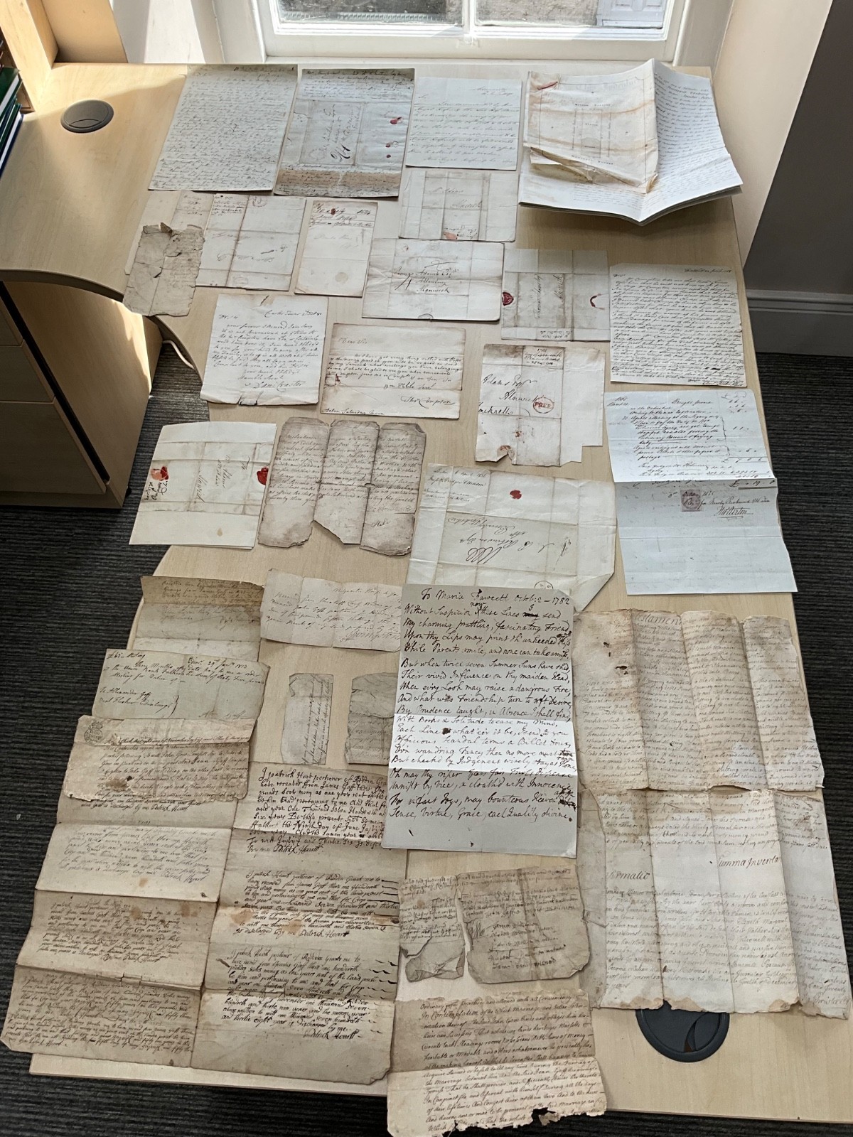 Antique GB Ephemera 1704 - 1880 mixed collection letters, deeds, invoices #SF45