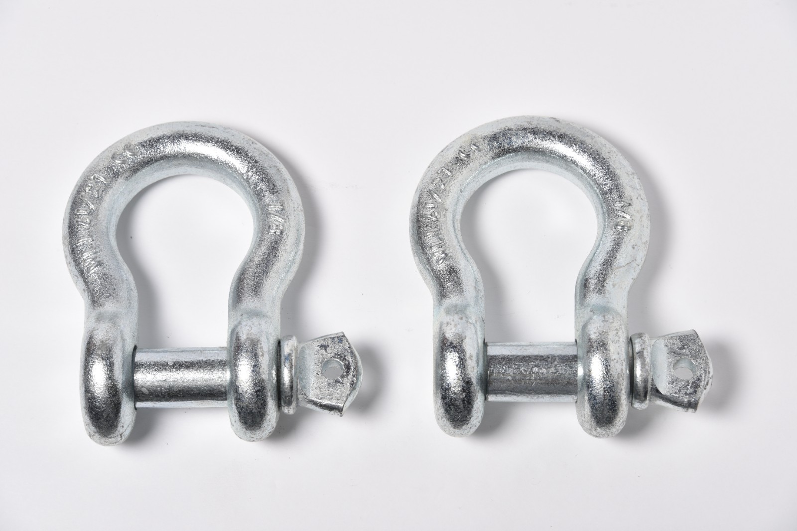 2x 3/8" Bow Shackle D-Ring w Clevis Screw Pin Anchor WLL 1 TON 2200 lbs capacity