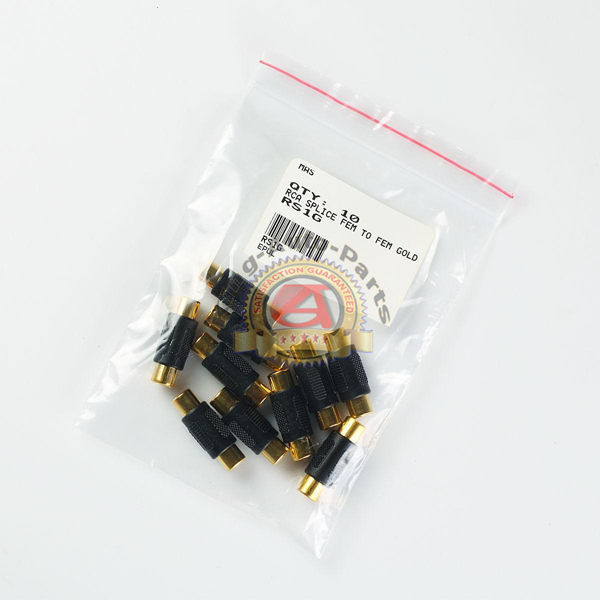 10pcs AV RCA Audio Video Female to Female Coupler Connector changer Gold Plated