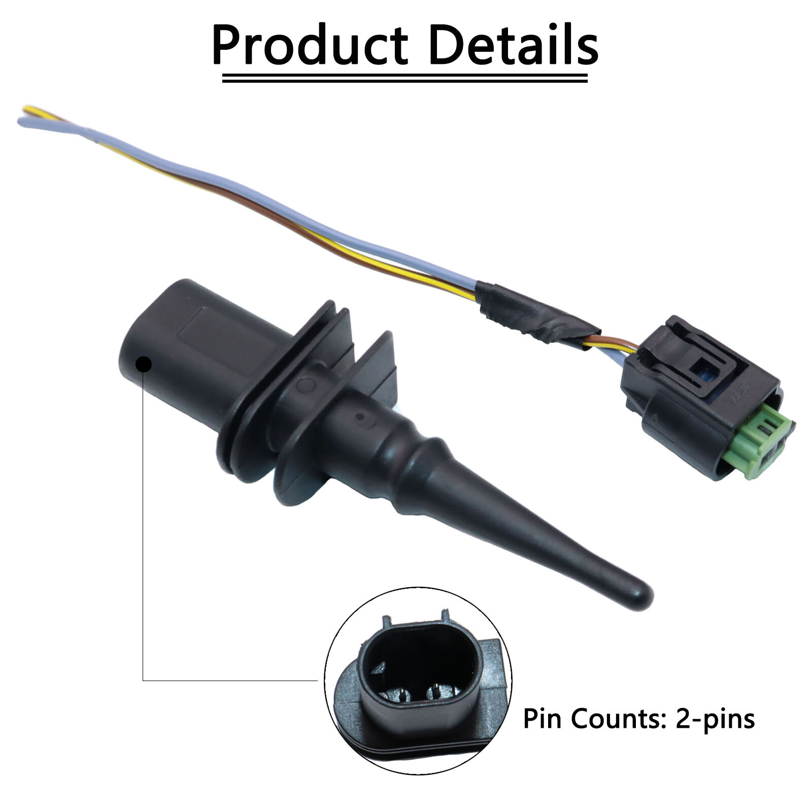 Outside Ambient Air Temperature Sensor &Connector For BMW Land Rover Mini Cooper
