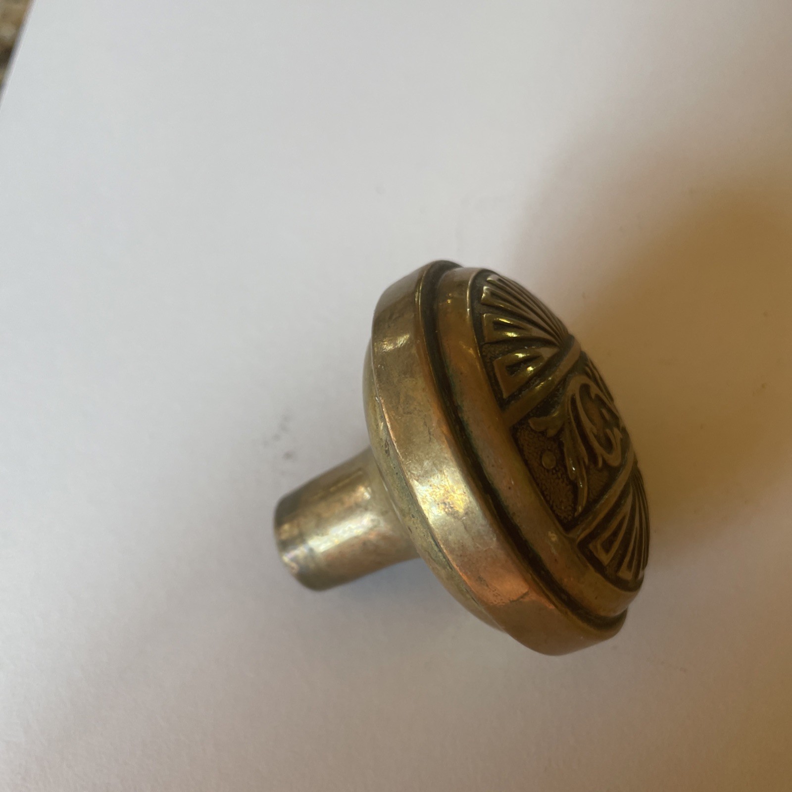 Antique Branford F-12300 Victorian Wrought Bronze Knob C:1893 T-36