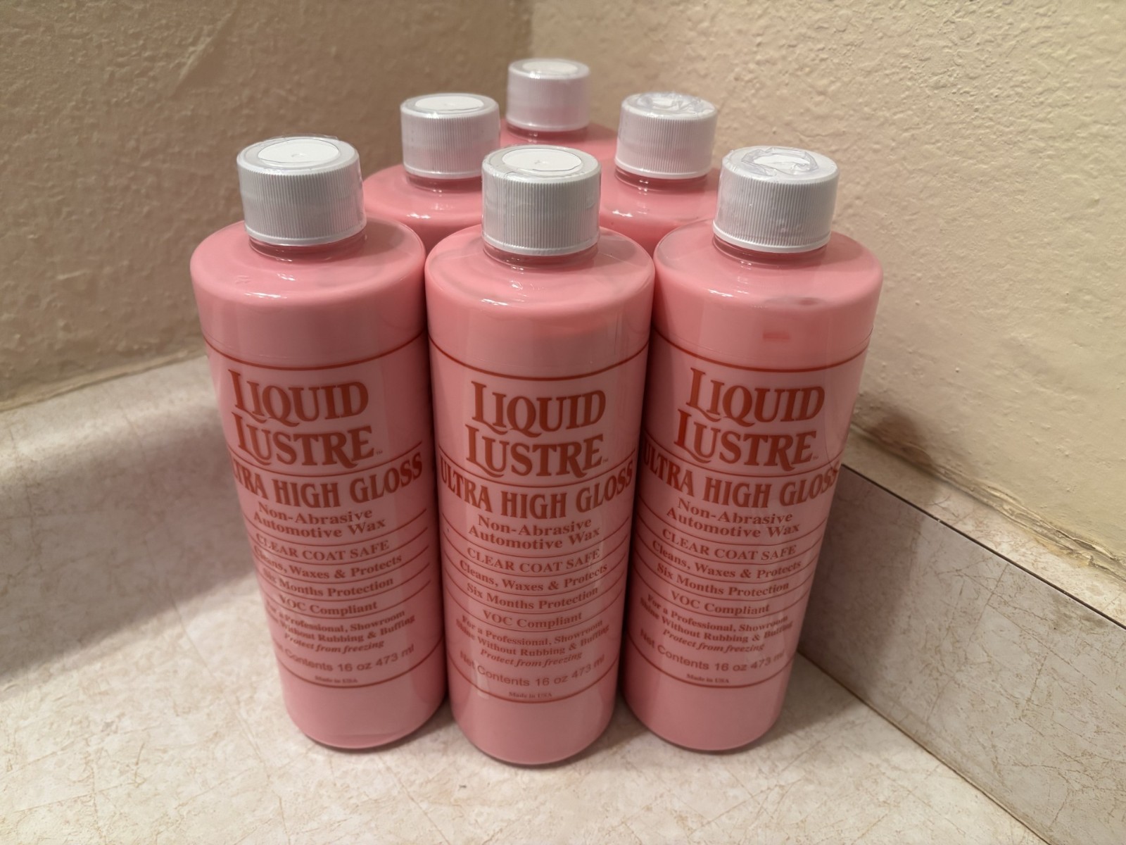 LIQUID LUSTRE PINK CARNAUBA CAR WAX - 16 OZ. BOTTLES - THE BEST!