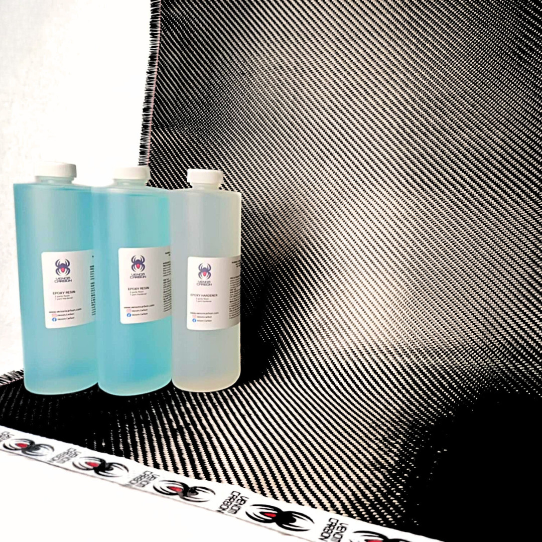 50" x 5FT Twill Weave Carbon Fiber Fabric Cloth Resin Kit