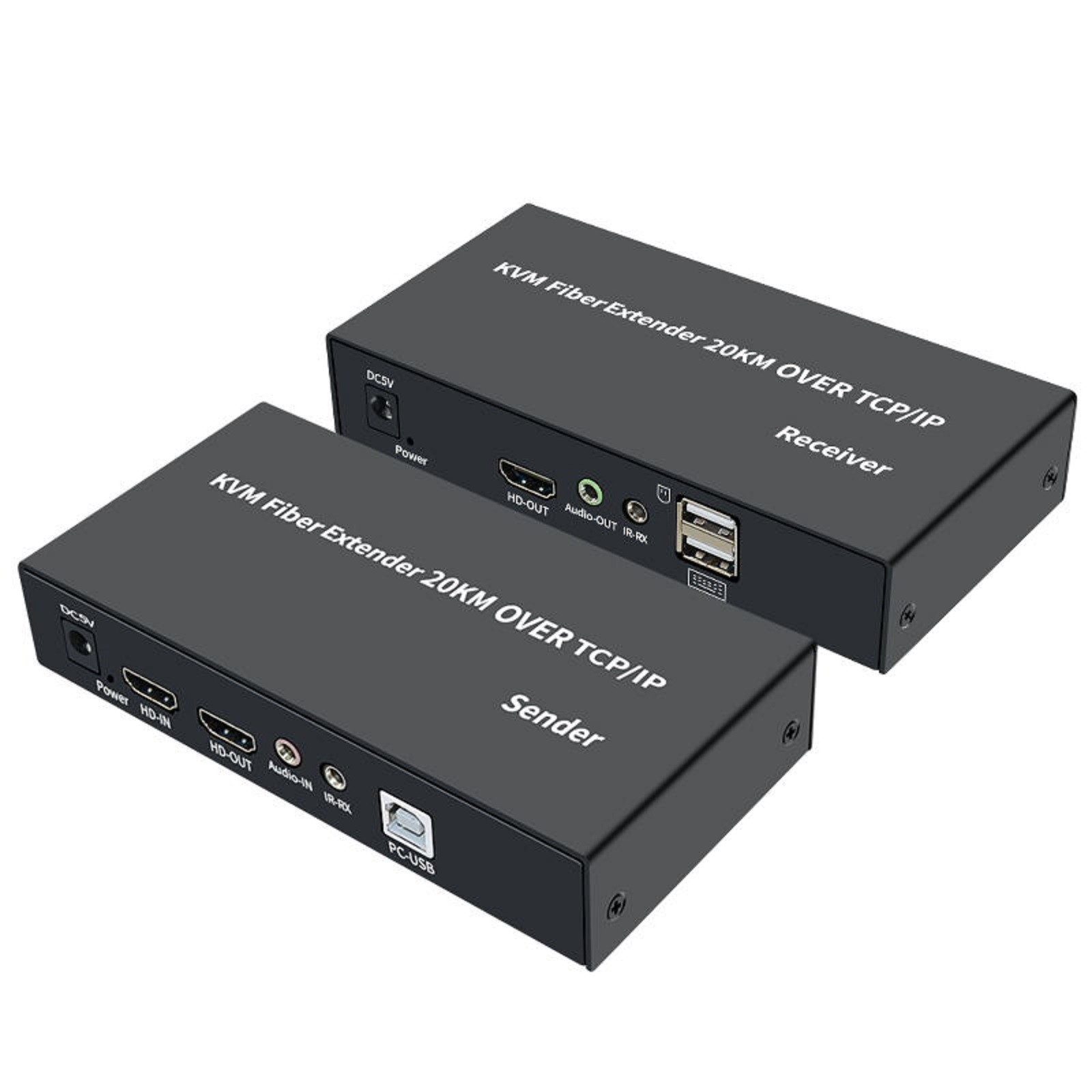 1920X1080P @60Hz HDMI KVM Fiber Extender over SC Fiber Optical Cable to 20Km B