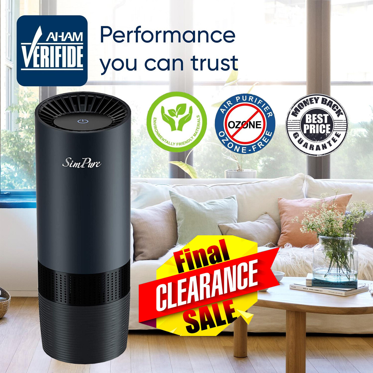 Portable Air Purifier for Home Car 2022 Upgraded H13 True HEPA Filter Cleans Air