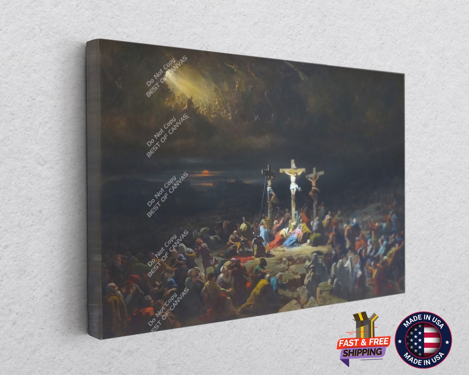 The Last Sigh of Christ Religious Church Canvas Art Print Home Poster