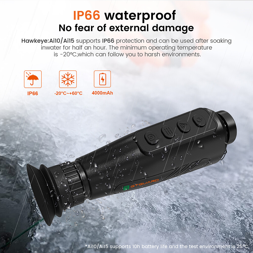 GTGUARD Ai 384x288 Thermal Monocular 15mm 60Hz Lens Night Vision Hunting Scope