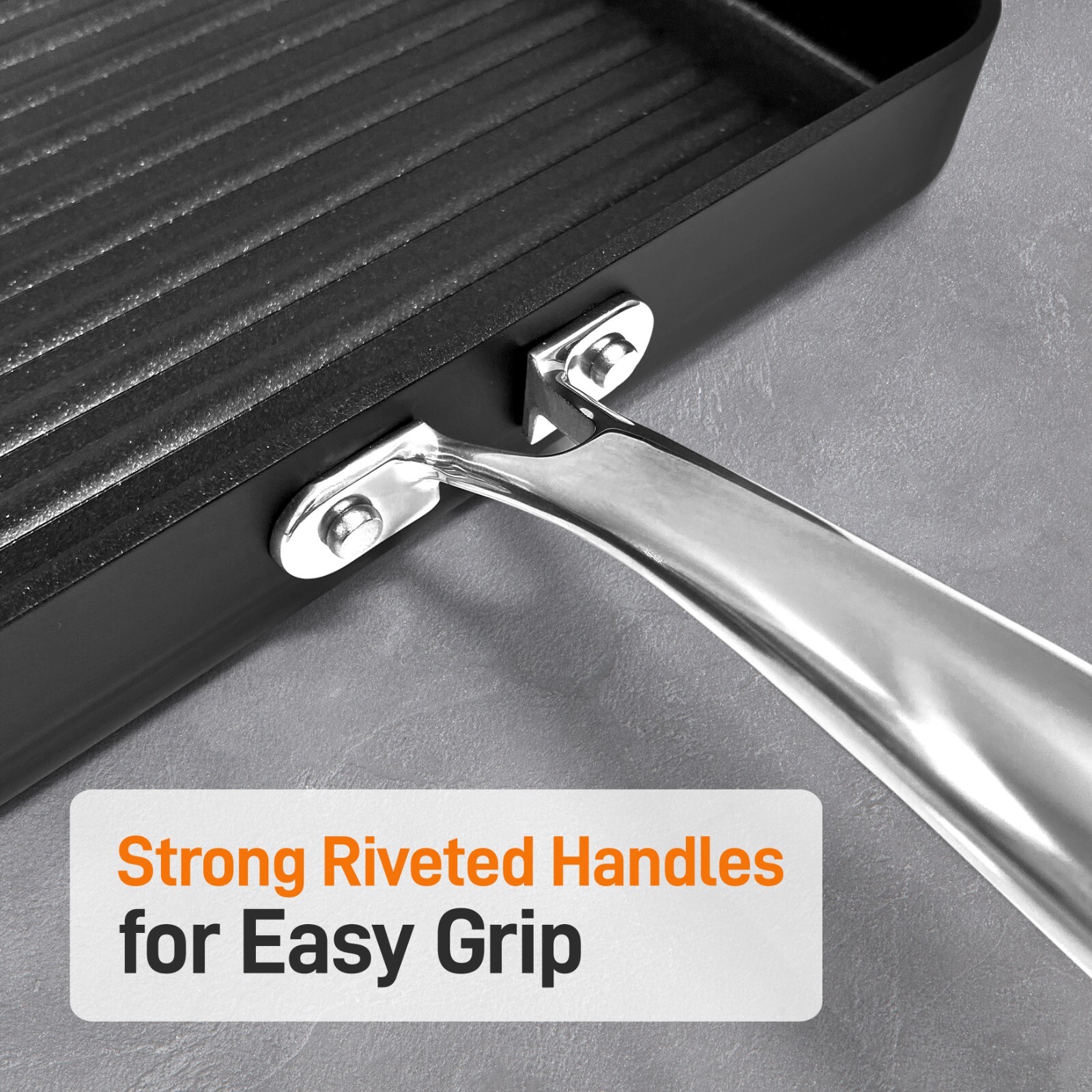 NutriChef 11" Hard-Anodized Non stick Grill & Griddle Pan - Kitchen Cookware