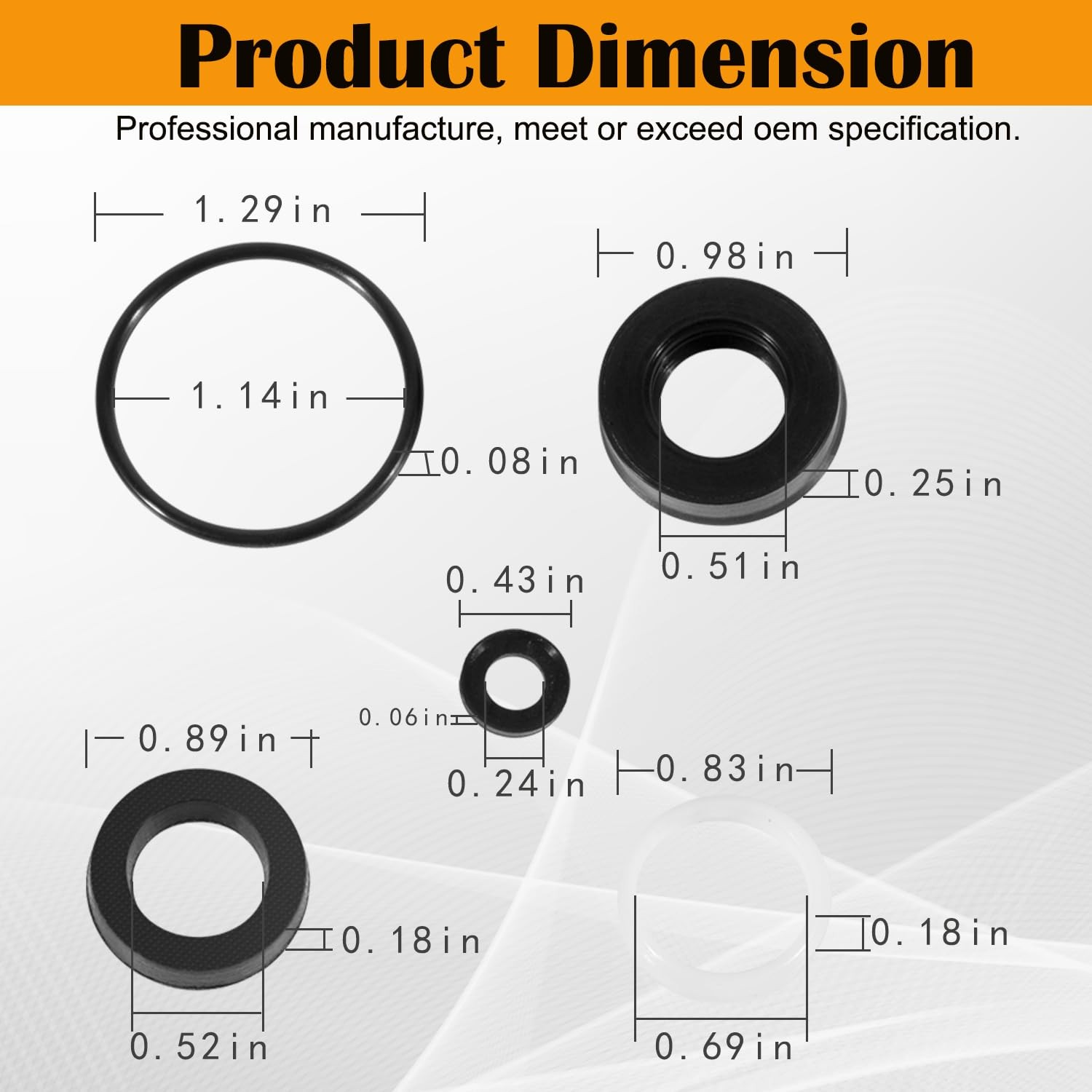 34262 Seal Kit for Cat Pump 66DX 6DX Pressure Washer Pump 66DX40G1I, 6DX35G1I