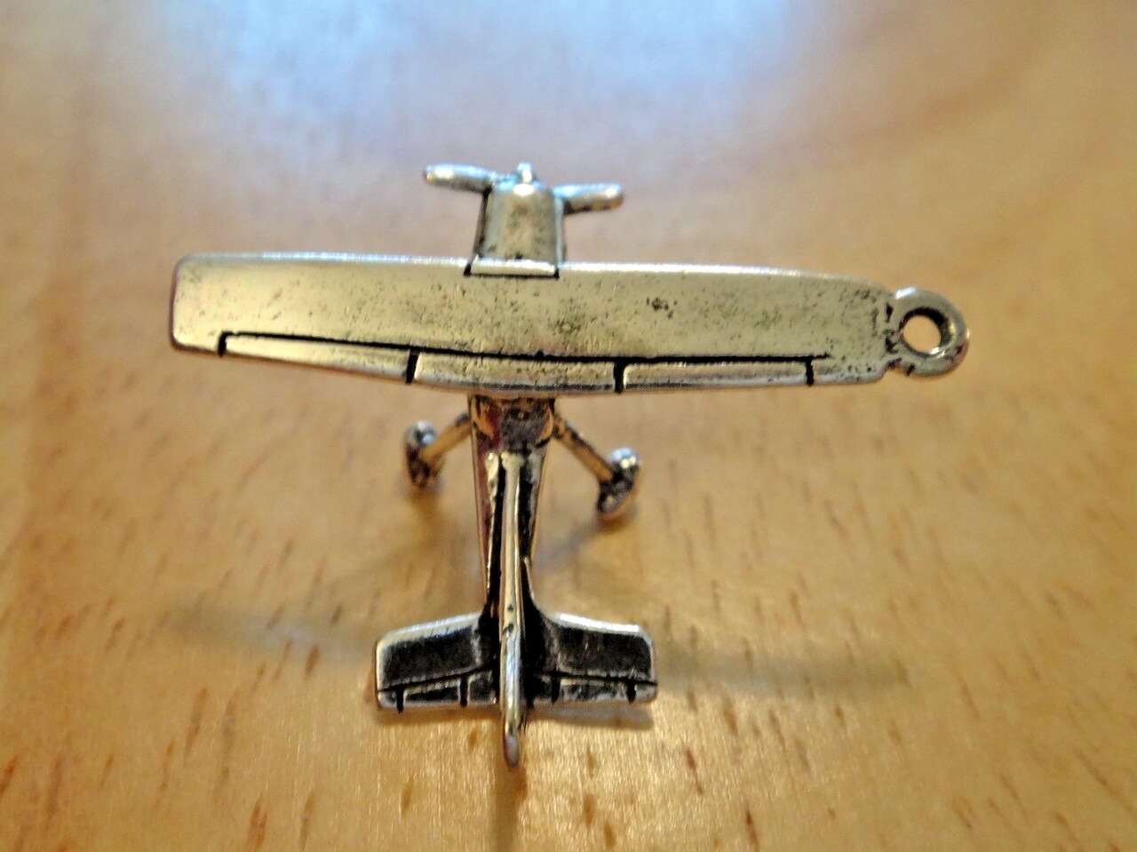 3D 28x23mm Cessna Airplane Travel Sterling Silver Charm
