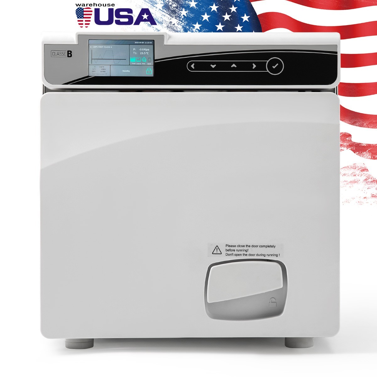 22L 17L Dental Medical Autoclave Steam Sterilizer Class B with Printer /Lab Cart