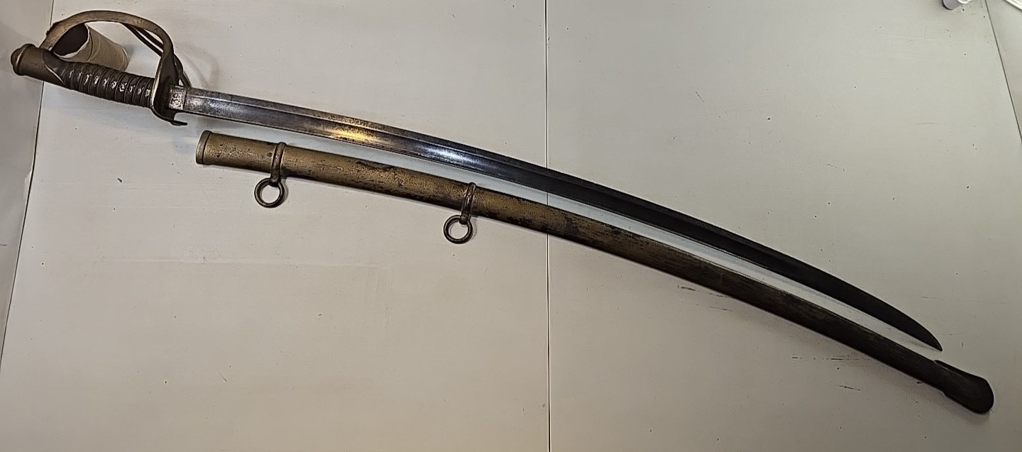 Mansfield & Lamb Civil War Model 1860 Cavalry Sword w/Scabbard - 1863