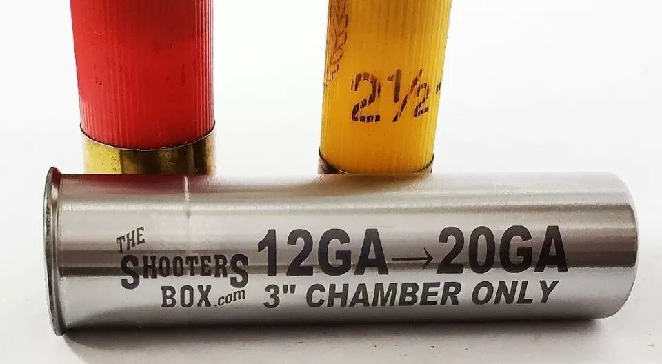 12GA to 20GA Shotgun Adapter 3" CHAMBER ONLY - Stainless Steel - Free Shipping!