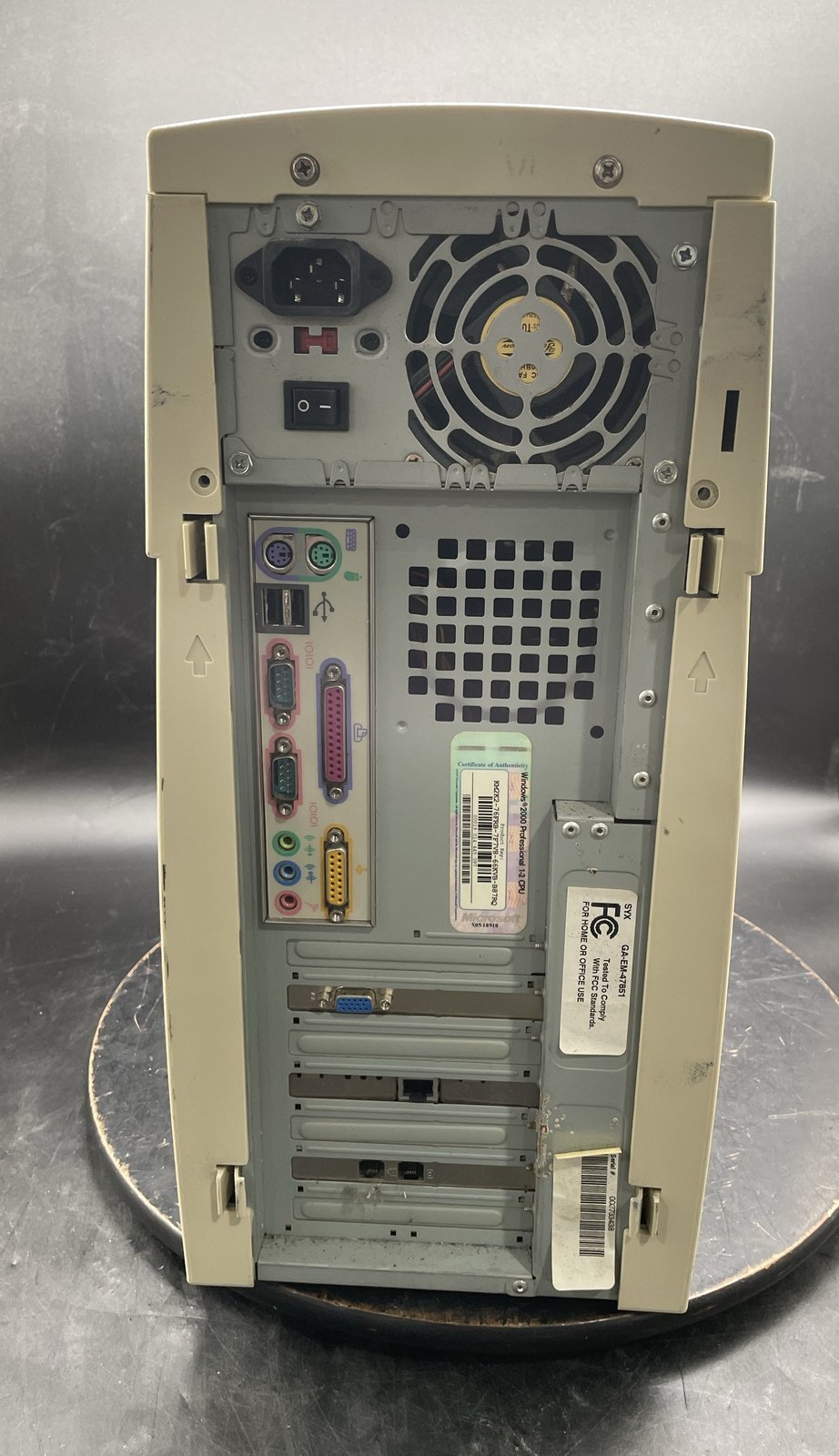 Vintage Custom PC Tower Windows Desktop Intel Processor System Unit No HDD