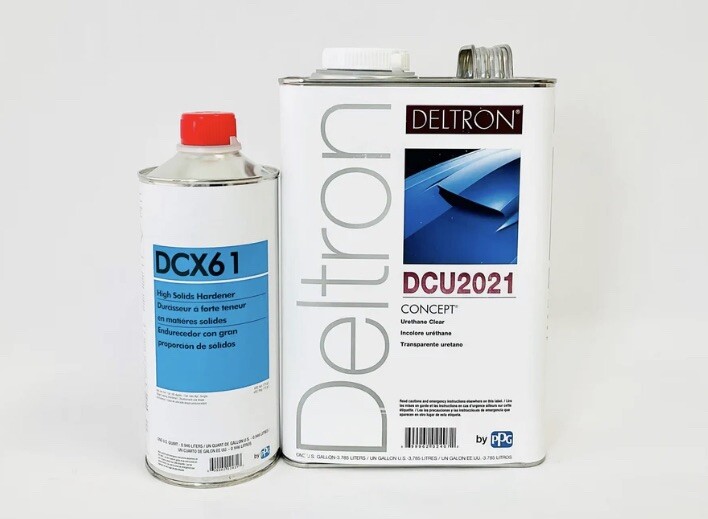 Ppg Clearcoat Deltron 2 Gallons Dcu2021, 2 Qt Dcx61 FREE SHIPPING! 2 Kits!