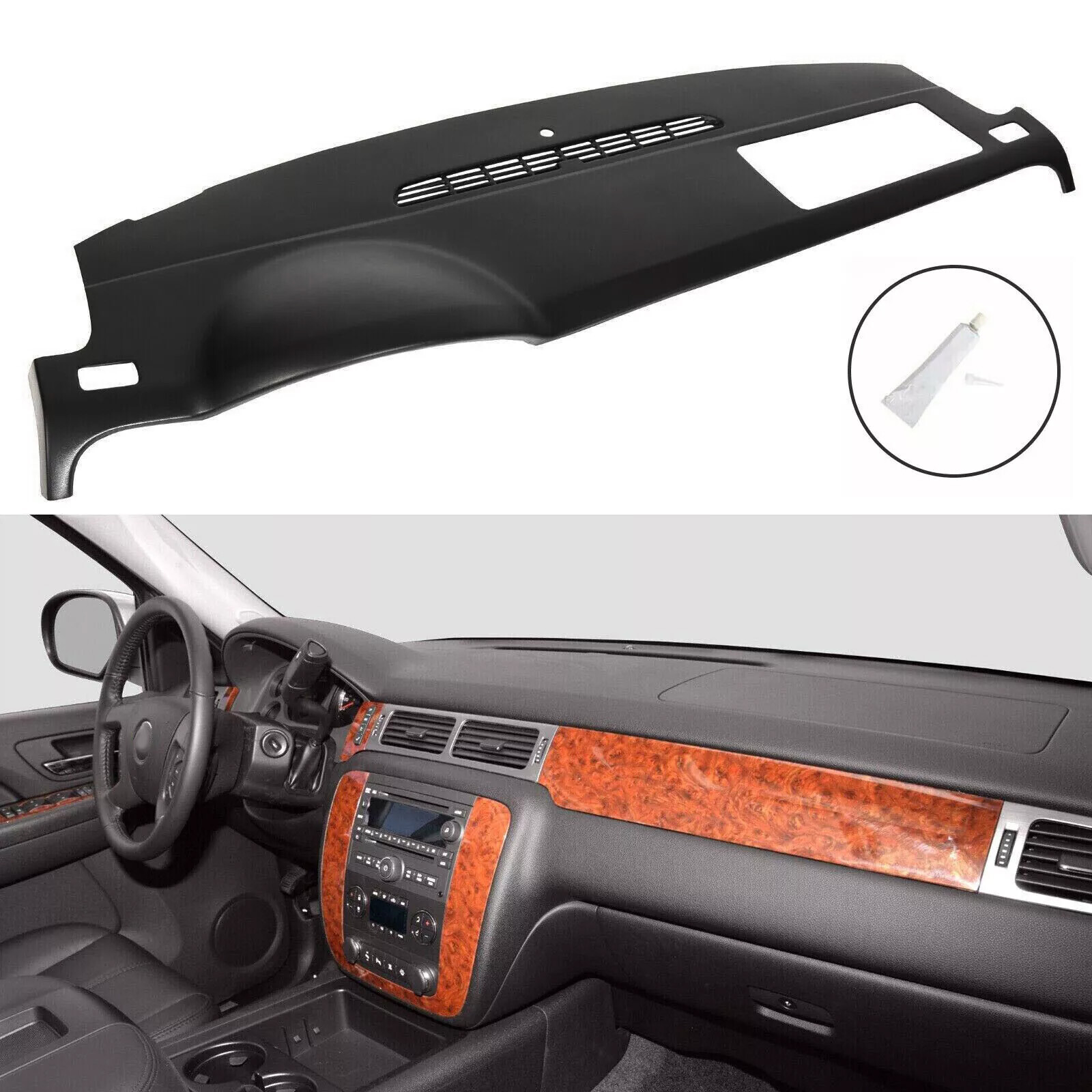 Dash Cover Cap Black For 2007-2014 Avalanche Suburban Tahoe Yukon