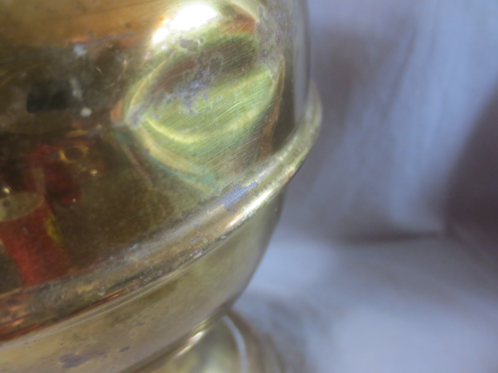 Vintage Made In England Brass Duplex Oil Lamp And Chimney Shepards Hut Lamp