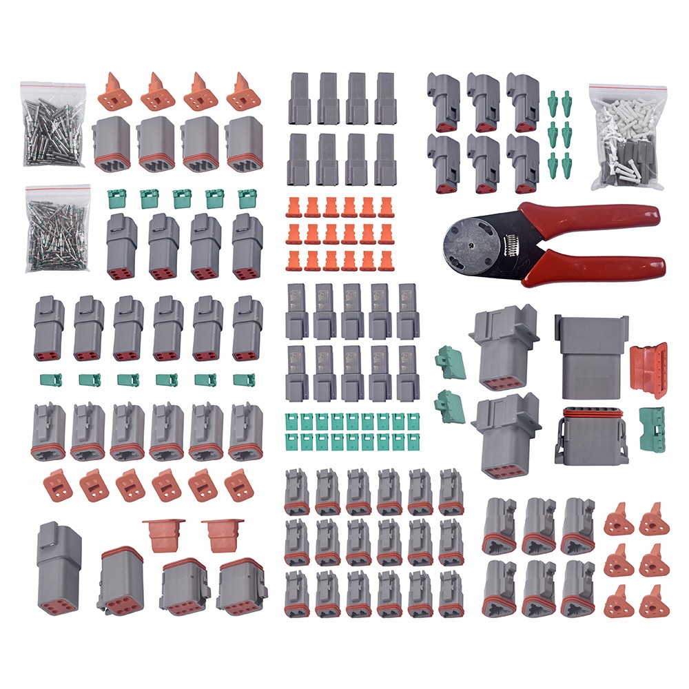 US Deutsch DT Connector Plug Kit 1750PCS With Crimp Tool Automotive #DT-KIT3-TR