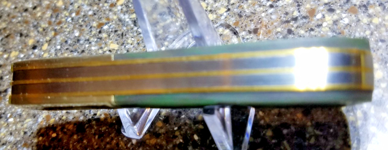 Rough Rider RR346, Barlow Imitation Abalone, 3-3/8", 2-Blades, Engraved Bolster