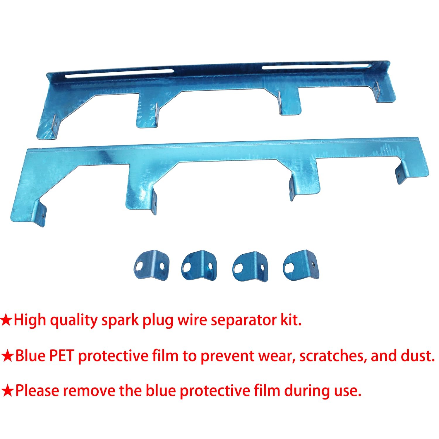 Chrome Spark Plug Wire Separators Linear Loom SBC