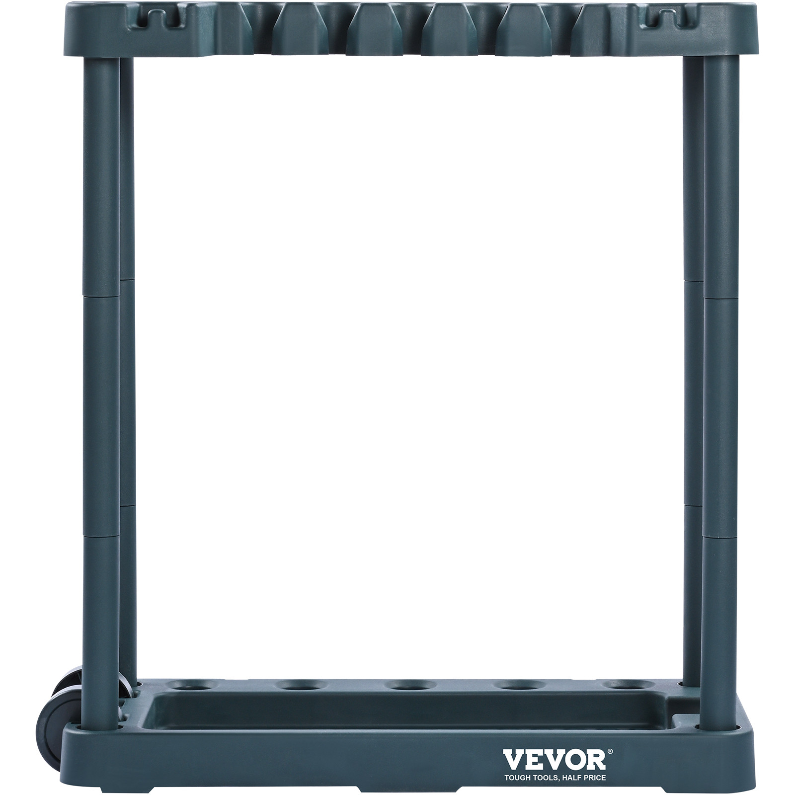 VEVOR Garden Tool Storage Rack Garage Organizer 10 Slots Yard Broom Mop Holder