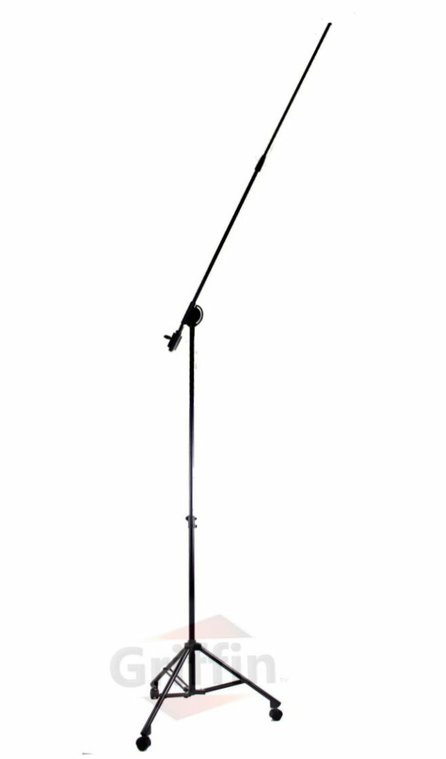 GRIFFIN Professional Studio Microphone Boom Stand with Casters | Extended Height
