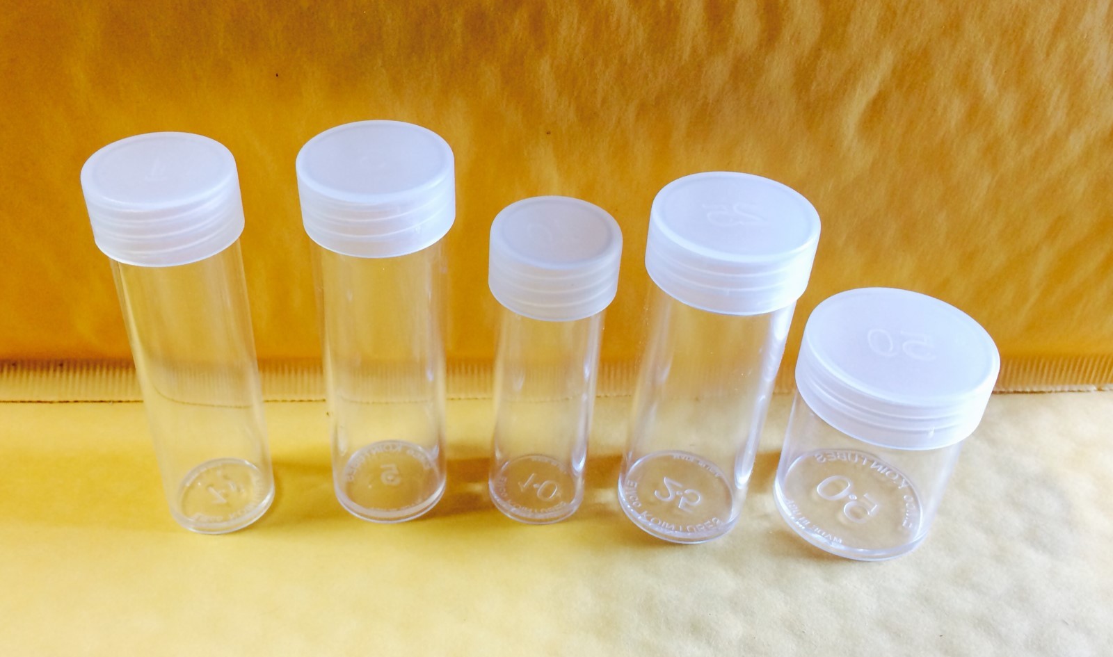 25 Assorted Coin Tubes NEW Penny Nickel Dime Quarter Half-Dollar Koin brand