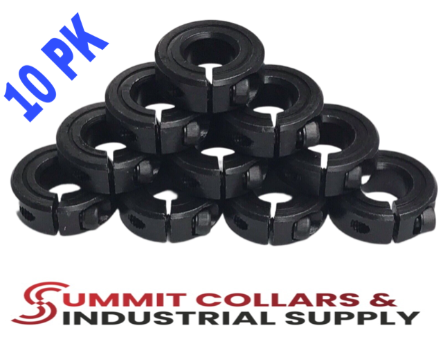 1-15/16" Inch (10 PCS) Single Split Shaft Collar - Black Oxide Finish
