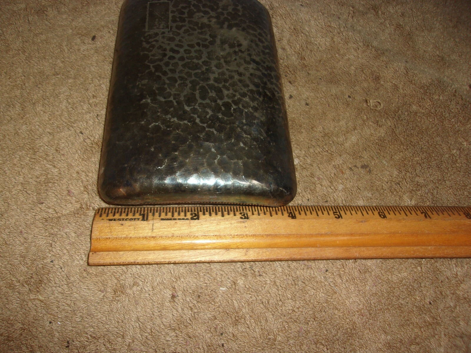 Apollo Silver Co. Hammered Hip Flask early 1900s