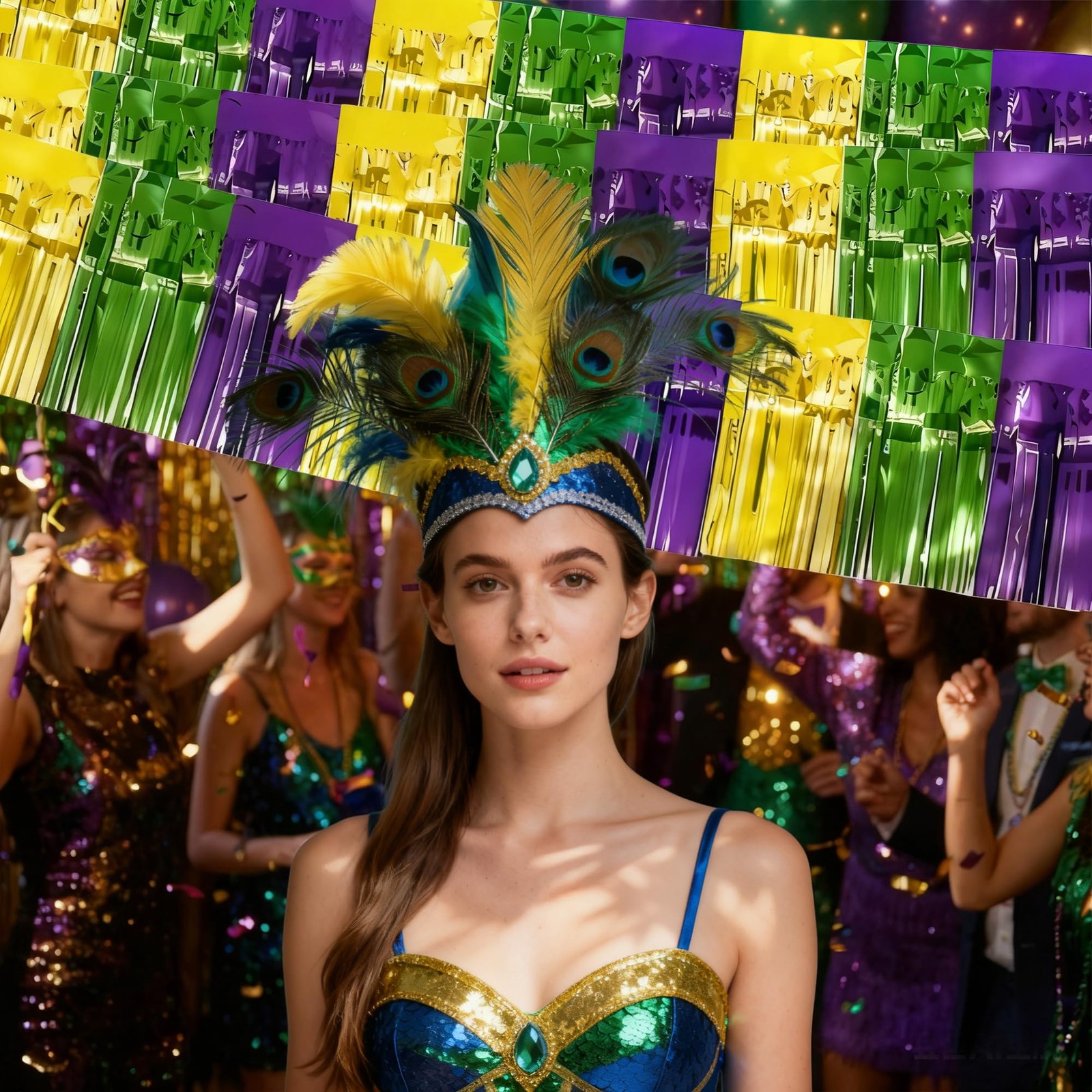 Mardi Gras Decorations 2 Pack Gold Green Purple Streamers | Mardi Gras Party...